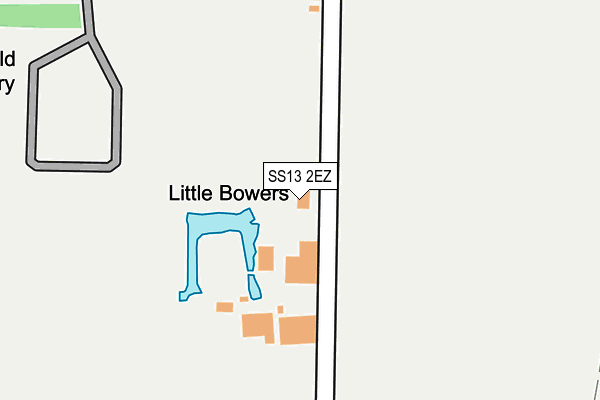SS13 2EZ map - OS OpenMap – Local (Ordnance Survey)