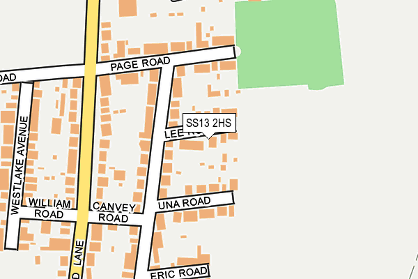 SS13 2HS map - OS OpenMap – Local (Ordnance Survey)