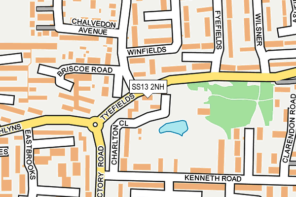 SS13 2NH map - OS OpenMap – Local (Ordnance Survey)