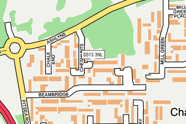 SS13 3NL map - OS OpenMap – Local (Ordnance Survey)