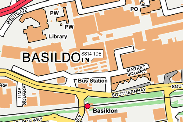 SS14 1DE map - OS OpenMap – Local (Ordnance Survey)