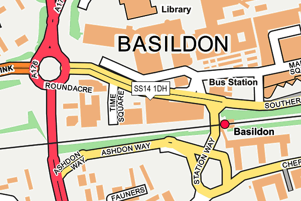 SS14 1DH map - OS OpenMap – Local (Ordnance Survey)