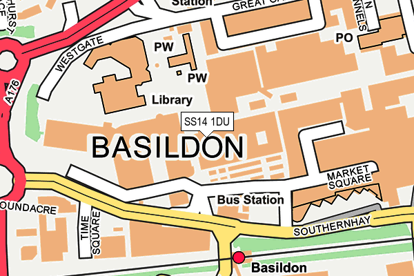 SS14 1DU map - OS OpenMap – Local (Ordnance Survey)