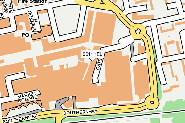 SS14 1EU map - OS OpenMap – Local (Ordnance Survey)