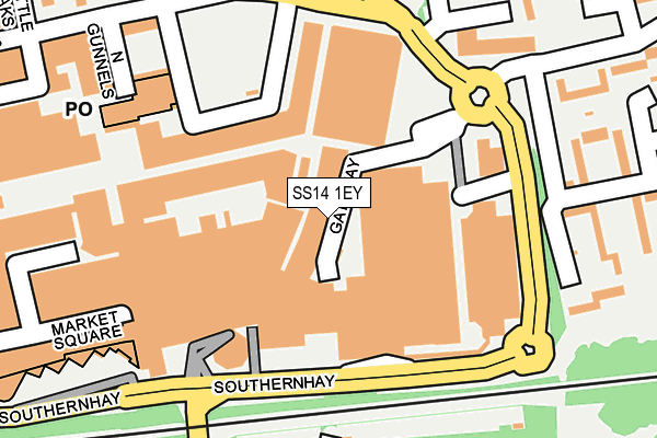 SS14 1EY map - OS OpenMap – Local (Ordnance Survey)