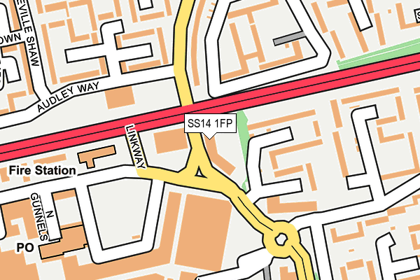 SS14 1FP map - OS OpenMap – Local (Ordnance Survey)