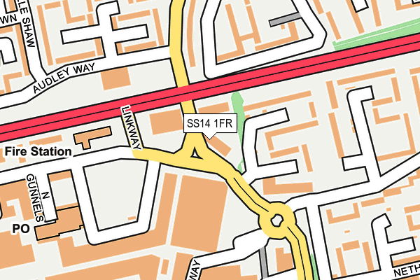 SS14 1FR map - OS OpenMap – Local (Ordnance Survey)