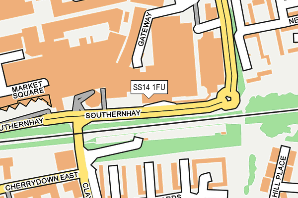 SS14 1FU map - OS OpenMap – Local (Ordnance Survey)