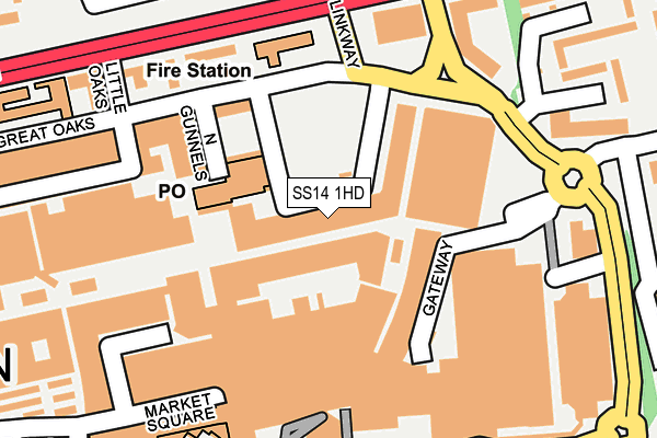 SS14 1HD map - OS OpenMap – Local (Ordnance Survey)