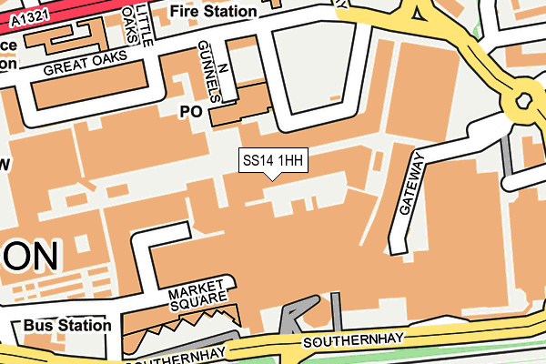 SS14 1HH map - OS OpenMap – Local (Ordnance Survey)