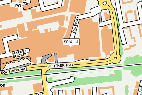 SS14 1JJ map - OS OpenMap – Local (Ordnance Survey)