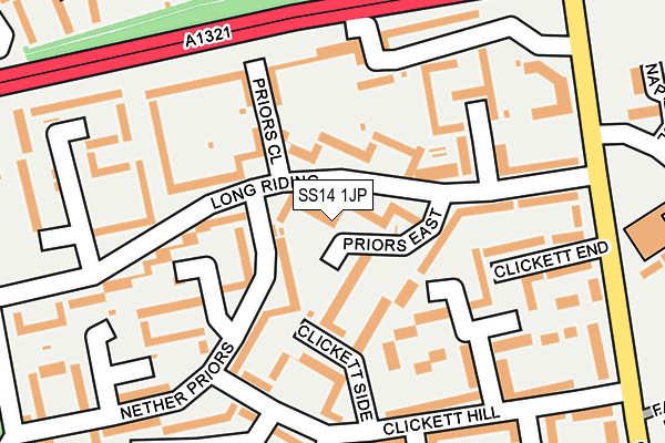 SS14 1JP map - OS OpenMap – Local (Ordnance Survey)