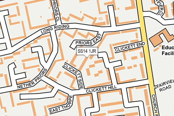 SS14 1JR map - OS OpenMap – Local (Ordnance Survey)