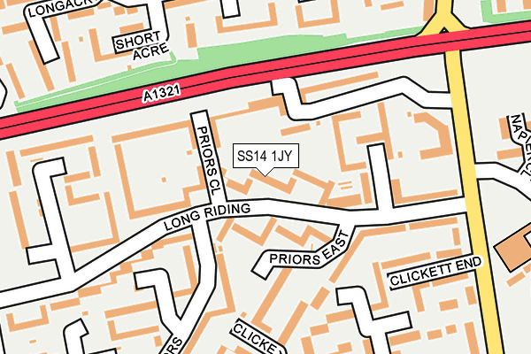 SS14 1JY map - OS OpenMap – Local (Ordnance Survey)