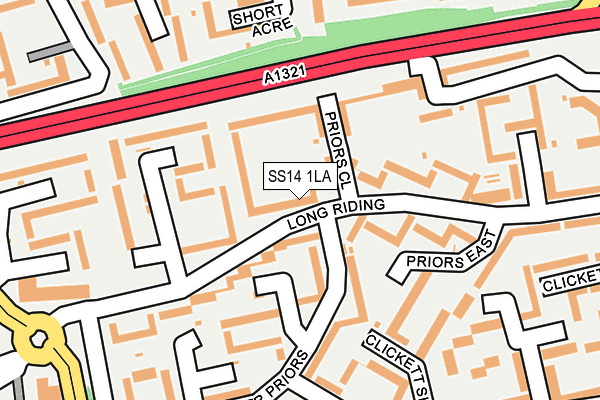 SS14 1LA map - OS OpenMap – Local (Ordnance Survey)