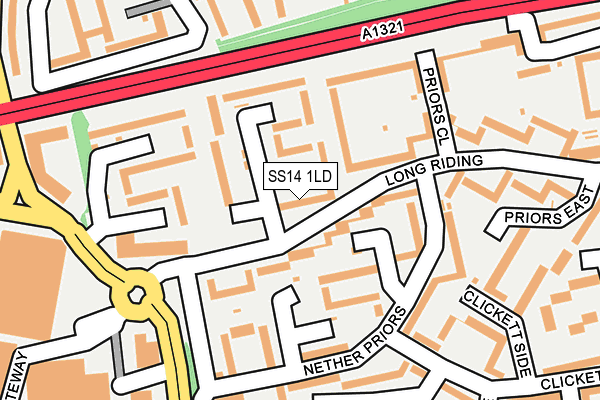 SS14 1LD map - OS OpenMap – Local (Ordnance Survey)