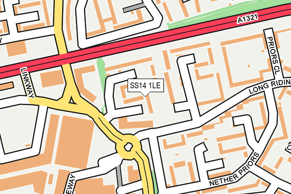 SS14 1LE map - OS OpenMap – Local (Ordnance Survey)