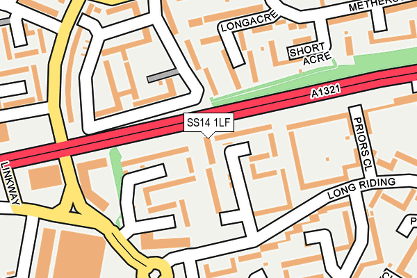 SS14 1LF map - OS OpenMap – Local (Ordnance Survey)