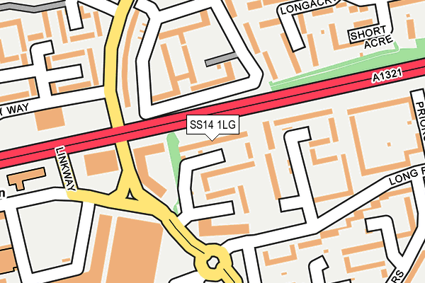 SS14 1LG map - OS OpenMap – Local (Ordnance Survey)