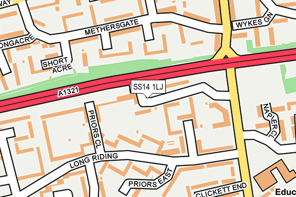 SS14 1LJ map - OS OpenMap – Local (Ordnance Survey)