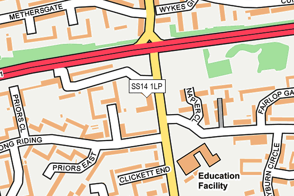 SS14 1LP map - OS OpenMap – Local (Ordnance Survey)