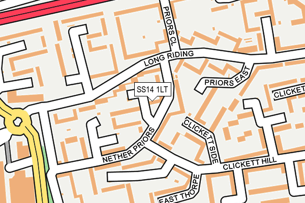 SS14 1LT map - OS OpenMap – Local (Ordnance Survey)