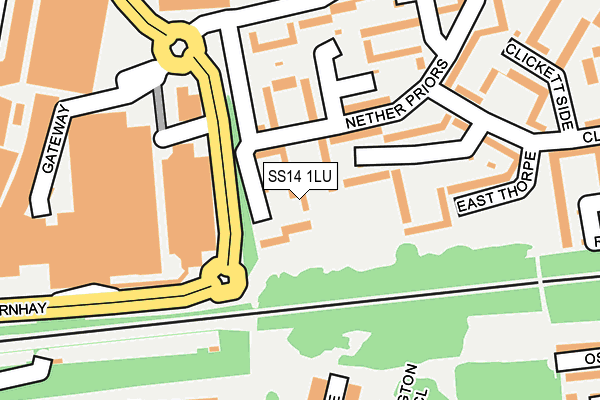 SS14 1LU map - OS OpenMap – Local (Ordnance Survey)