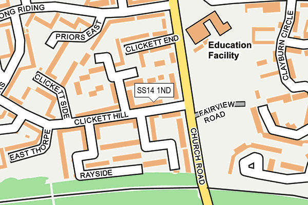 SS14 1ND map - OS OpenMap – Local (Ordnance Survey)