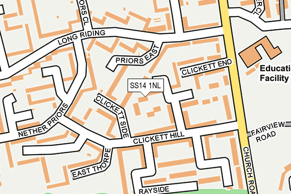 SS14 1NL map - OS OpenMap – Local (Ordnance Survey)