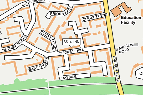 SS14 1NN map - OS OpenMap – Local (Ordnance Survey)