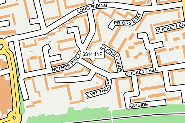 SS14 1NP map - OS OpenMap – Local (Ordnance Survey)