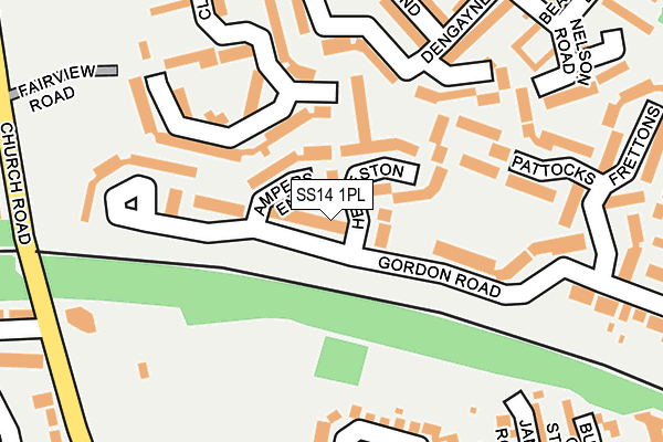 SS14 1PL map - OS OpenMap – Local (Ordnance Survey)