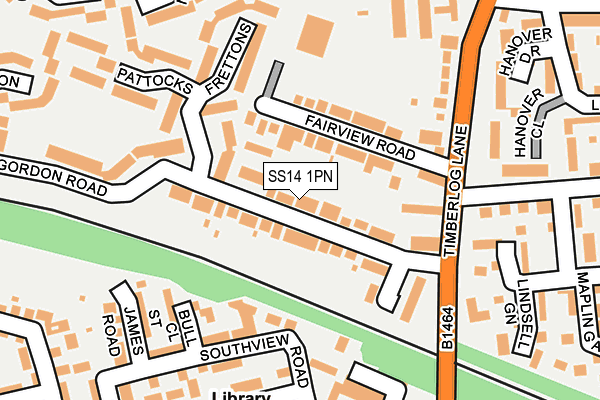 SS14 1PN map - OS OpenMap – Local (Ordnance Survey)