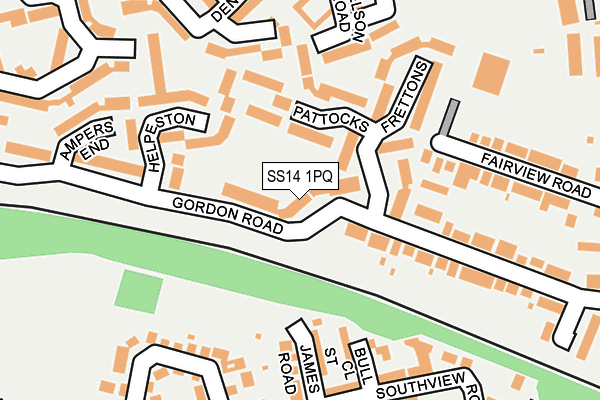 SS14 1PQ map - OS OpenMap – Local (Ordnance Survey)