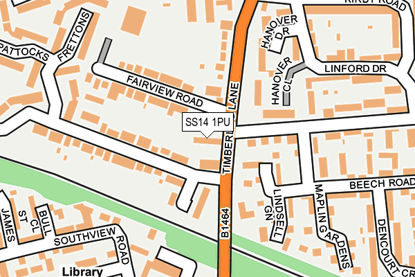 SS14 1PU map - OS OpenMap – Local (Ordnance Survey)