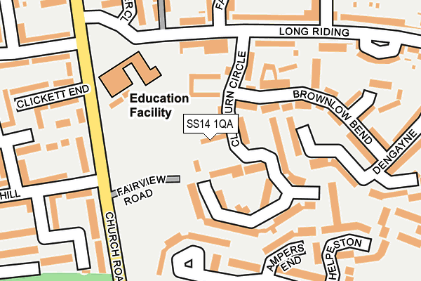 SS14 1QA map - OS OpenMap – Local (Ordnance Survey)