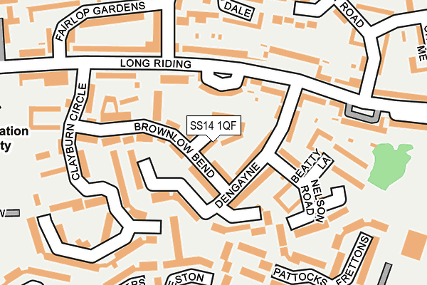 SS14 1QF map - OS OpenMap – Local (Ordnance Survey)