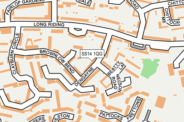 SS14 1QG map - OS OpenMap – Local (Ordnance Survey)