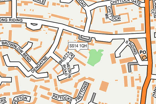 SS14 1QH map - OS OpenMap – Local (Ordnance Survey)