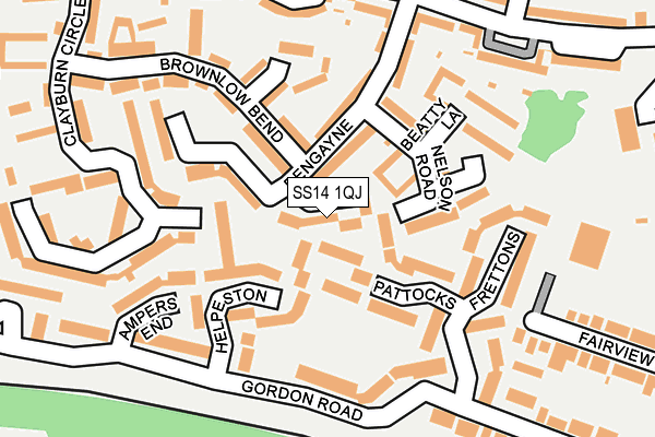 SS14 1QJ map - OS OpenMap – Local (Ordnance Survey)
