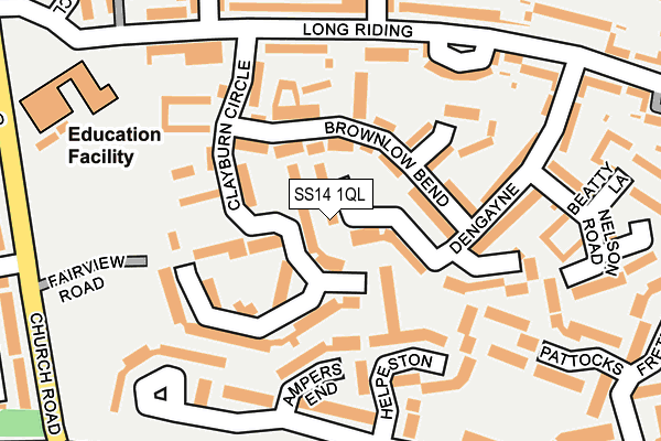 SS14 1QL map - OS OpenMap – Local (Ordnance Survey)