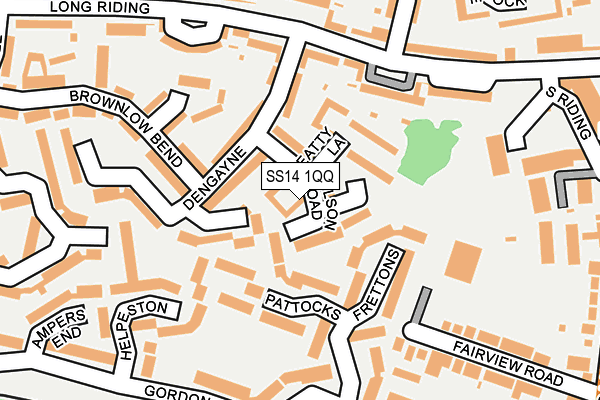 SS14 1QQ map - OS OpenMap – Local (Ordnance Survey)