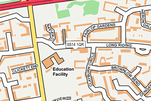 SS14 1QR map - OS OpenMap – Local (Ordnance Survey)