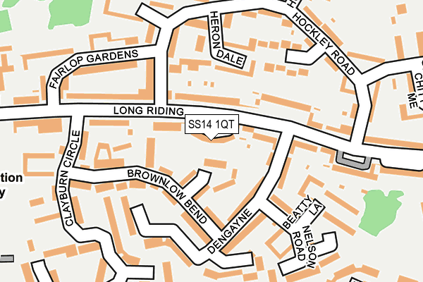 SS14 1QT map - OS OpenMap – Local (Ordnance Survey)