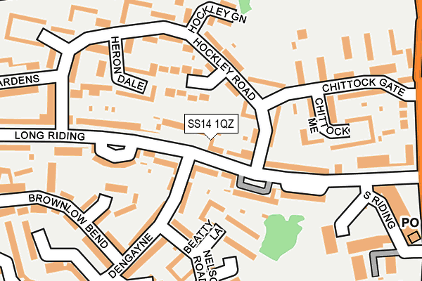 SS14 1QZ map - OS OpenMap – Local (Ordnance Survey)