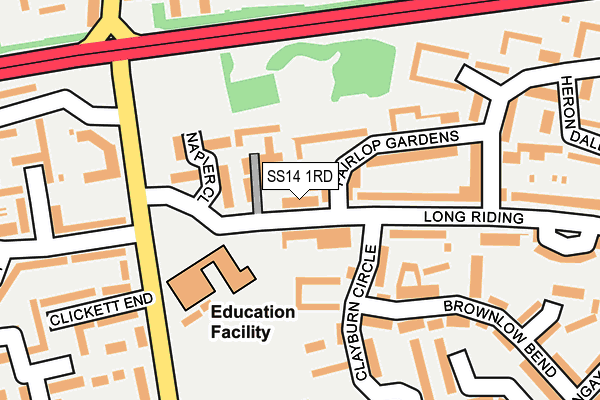 SS14 1RD map - OS OpenMap – Local (Ordnance Survey)