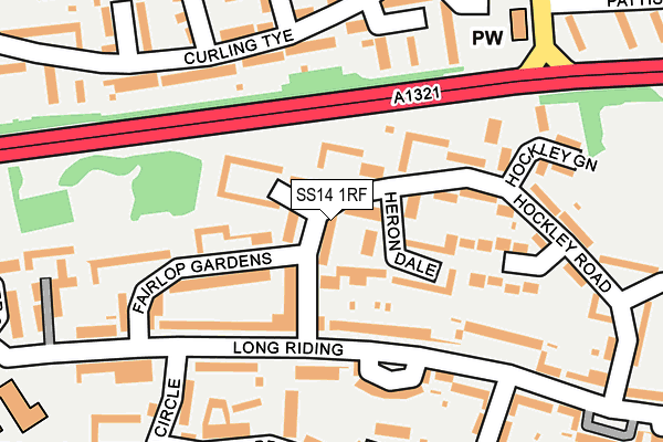 SS14 1RF map - OS OpenMap – Local (Ordnance Survey)