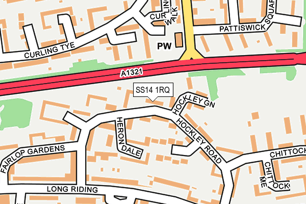 SS14 1RQ map - OS OpenMap – Local (Ordnance Survey)