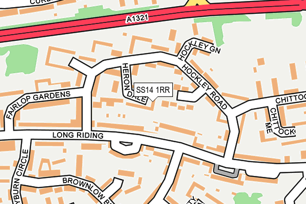 SS14 1RR map - OS OpenMap – Local (Ordnance Survey)