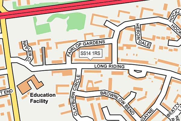 SS14 1RS map - OS OpenMap – Local (Ordnance Survey)